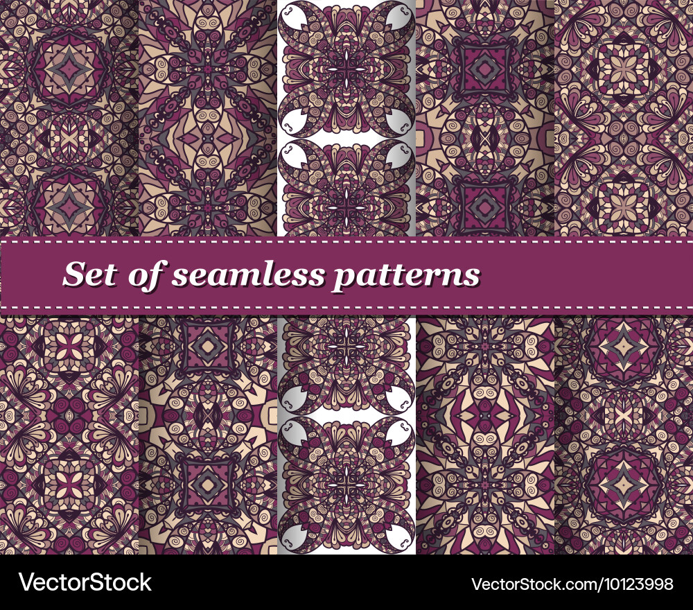 Set of seamless abstract pattern Vector Image