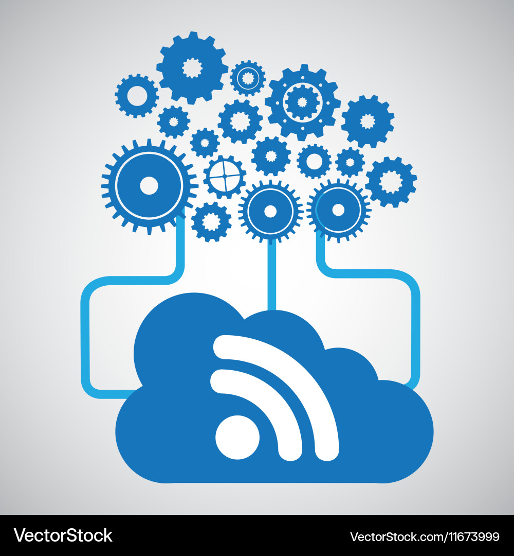 Cloud network wifi technology connection design Vector Image
