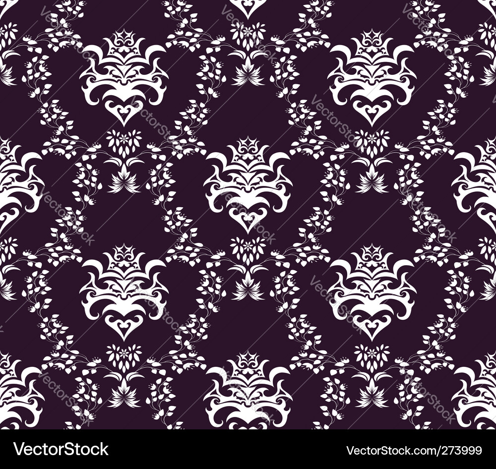 Damask pattern vector image
