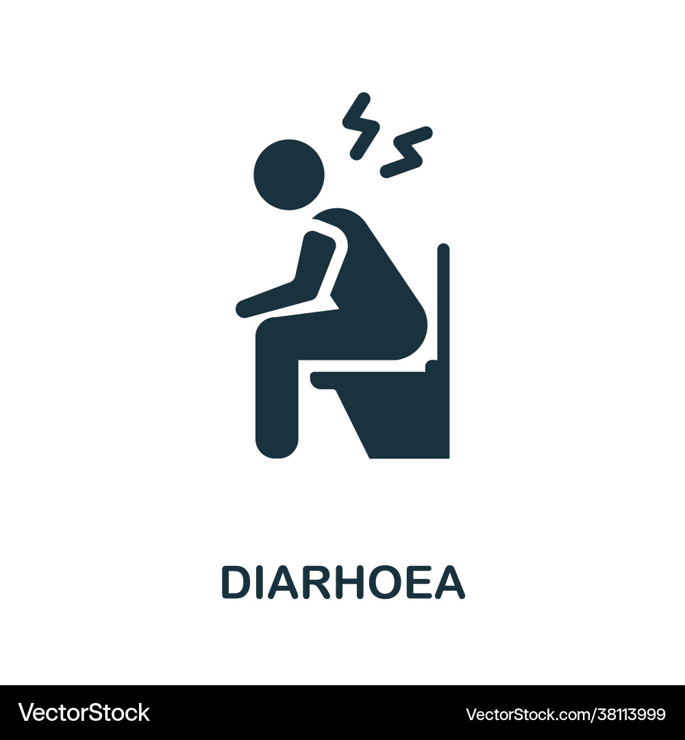 Diarrhea icon monochrome simple element from Diarrhea icon monochrome simple element from vector image
