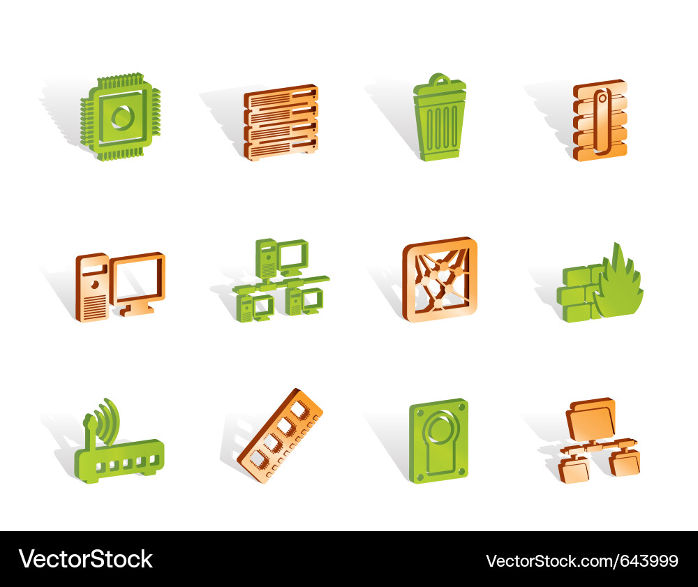Digital Technology Icons vector image