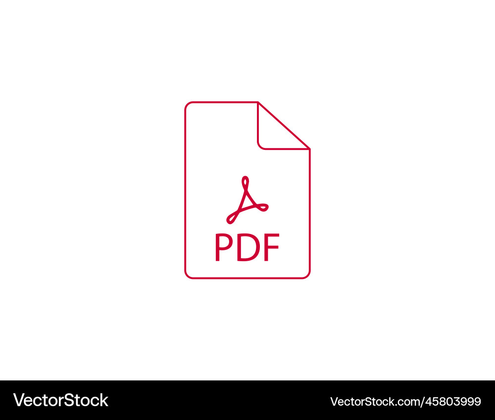 Document pdf format icon Vector Image