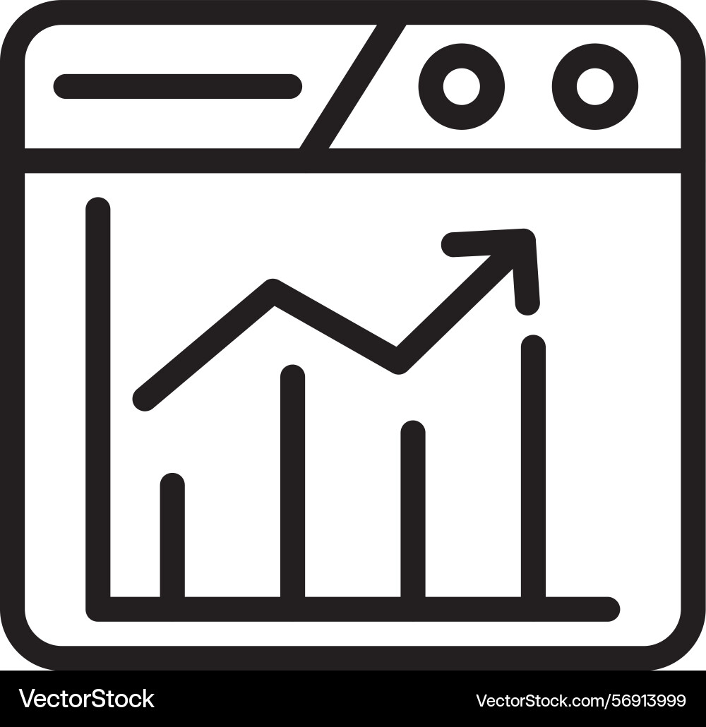 Google analytics linear style icon design Vector Image