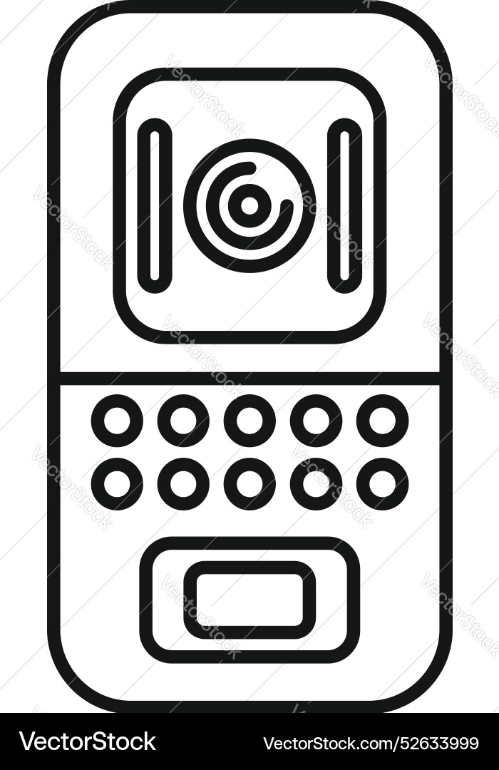 Intercom Gerät zeigt Sicherheitssystem-Symbol Intercom Gerät zeigt Sicherheitssystem-Symbol vektorbild