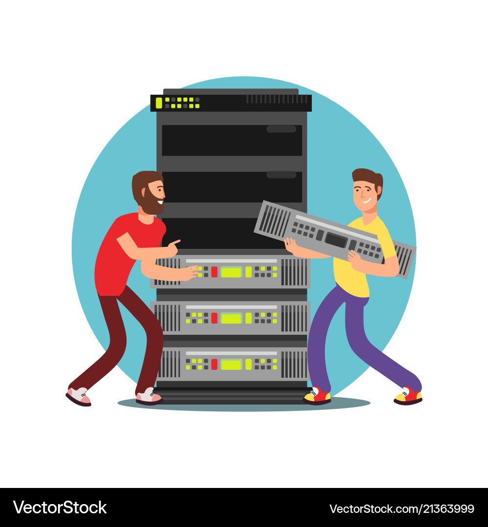 Server Administrators Database Management vector image