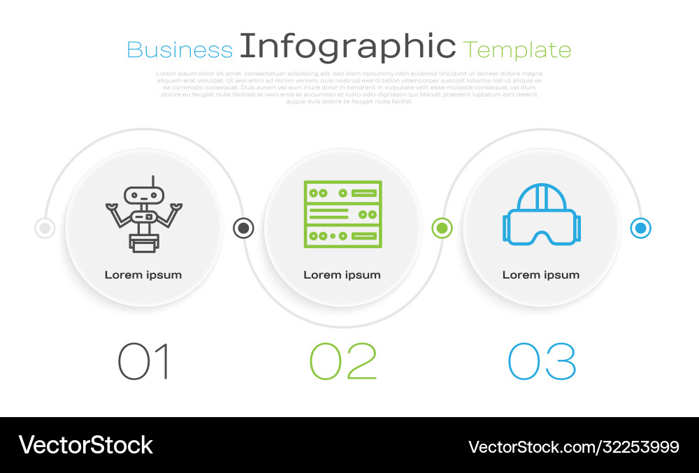 Set line robot server data web hosting Set line robot server data web hosting vector image