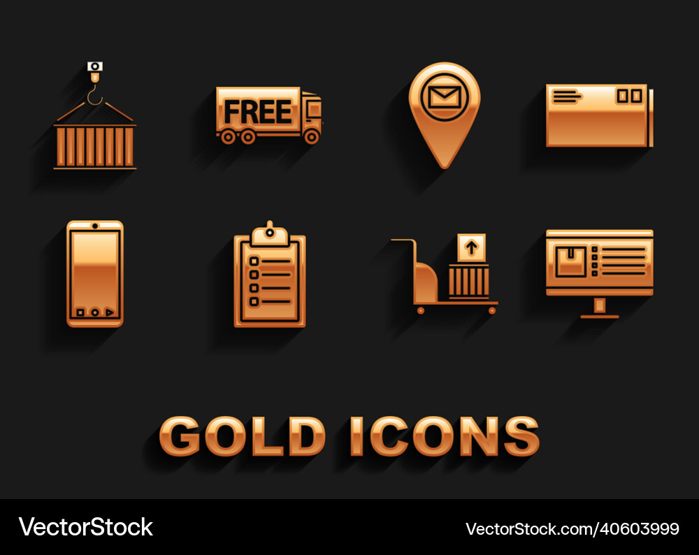 Set verification of delivery list clipboard vector image