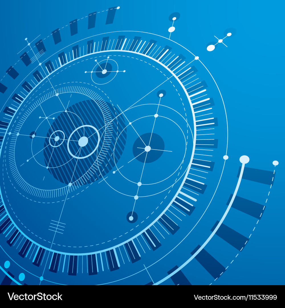 Technical Blueprint Abstract Engineering vector image