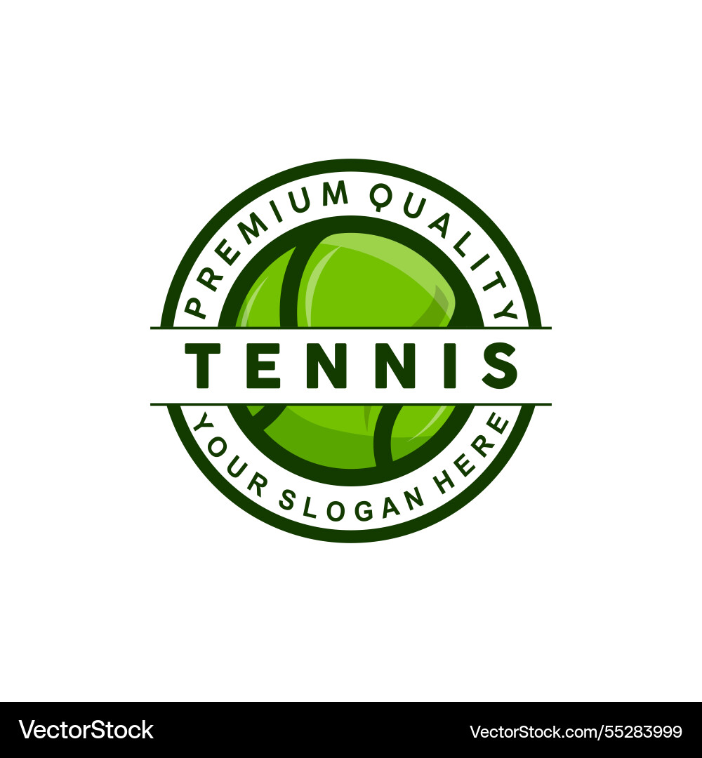 Tennis logo design tournament sport ball Tennis logo design tournament sport ball vector image