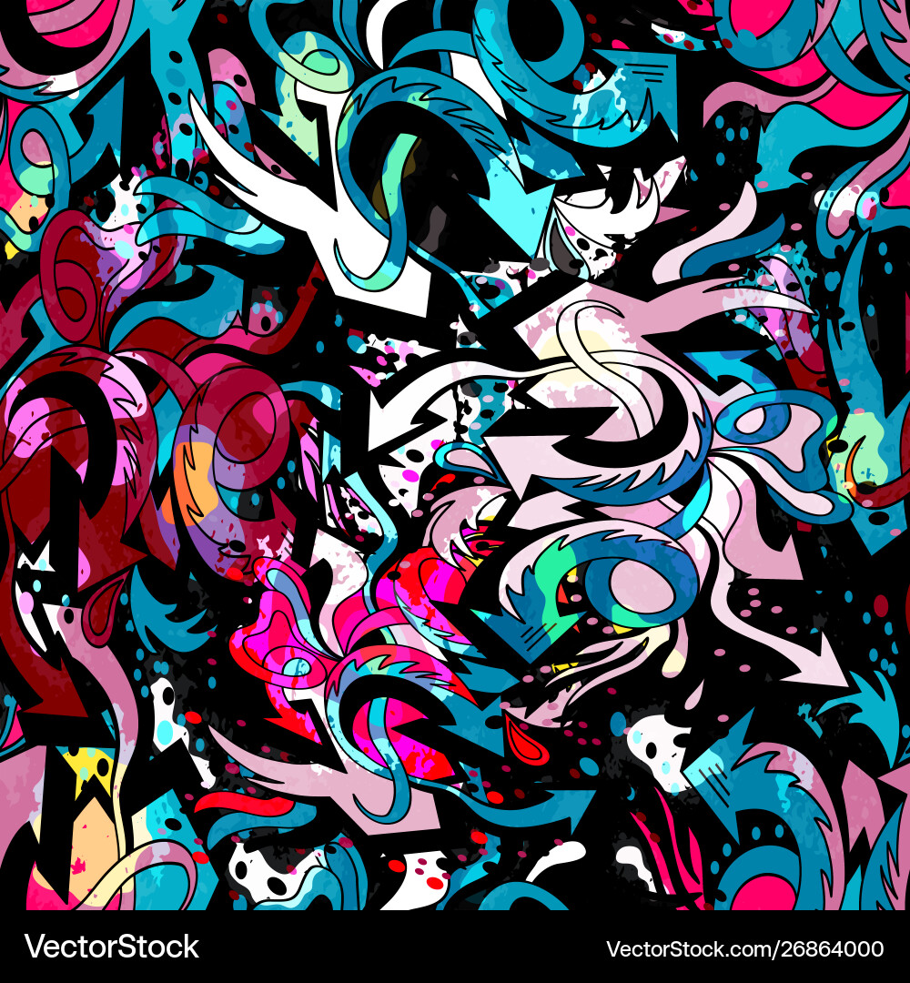 Abstract color pattern in graffiti style quality Abstract color pattern in graffiti style quality Vector Image