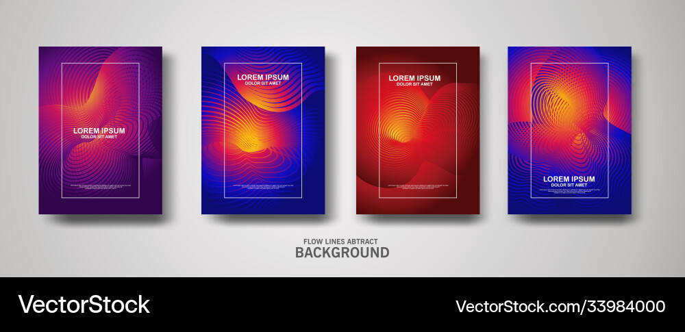 Abstract flow lines pattern background vector image