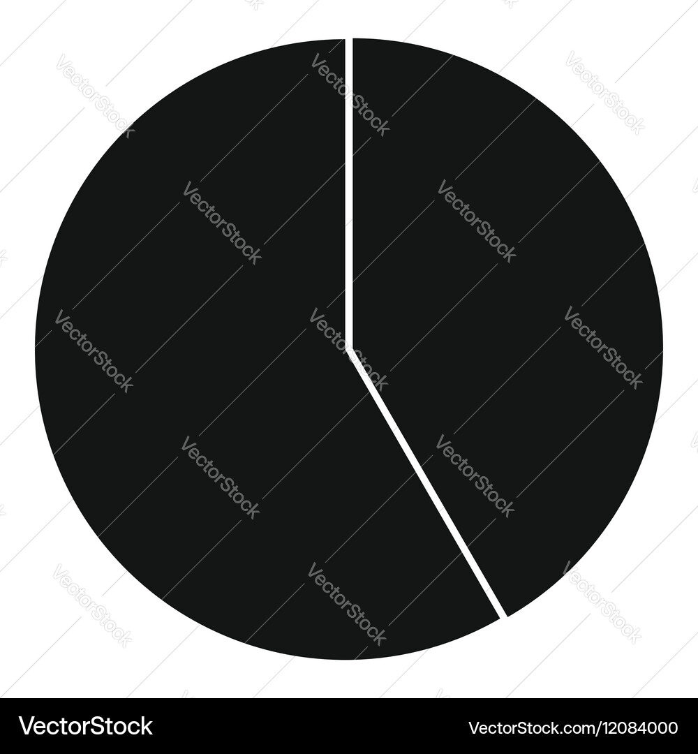 Abstract pie chart for business icon simple style vector image