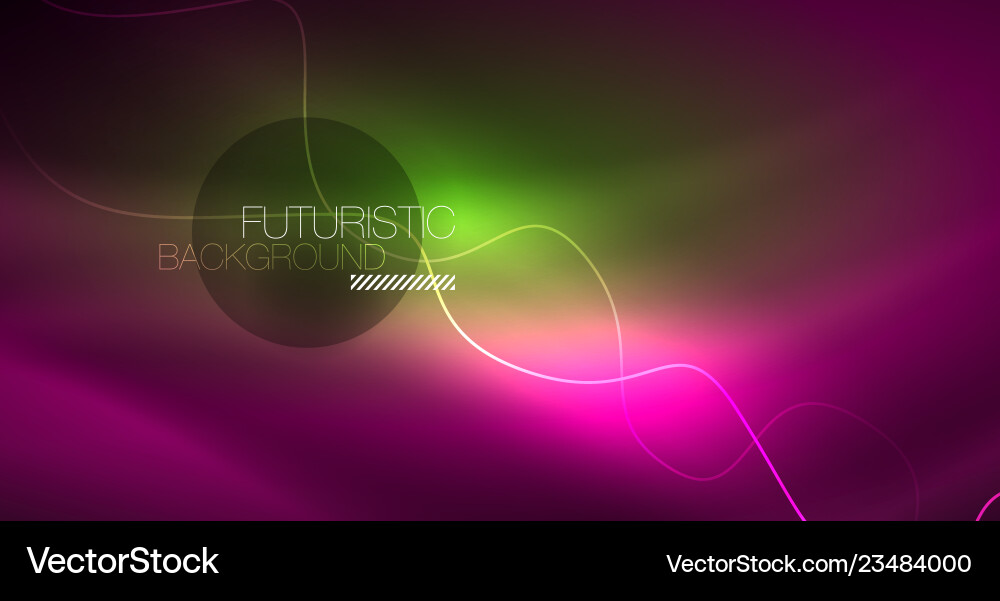 Abstract shiny glowinng color wave design element Vector Image