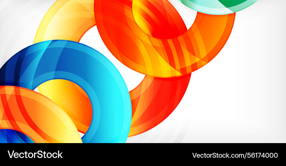 Bright colorful overlapping circles create Bright colorful overlapping circles create vector image