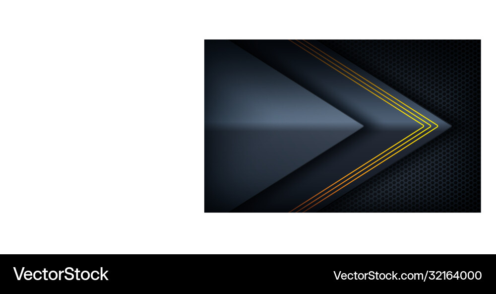 Dark abstract background with black arrow overlap Vector Image