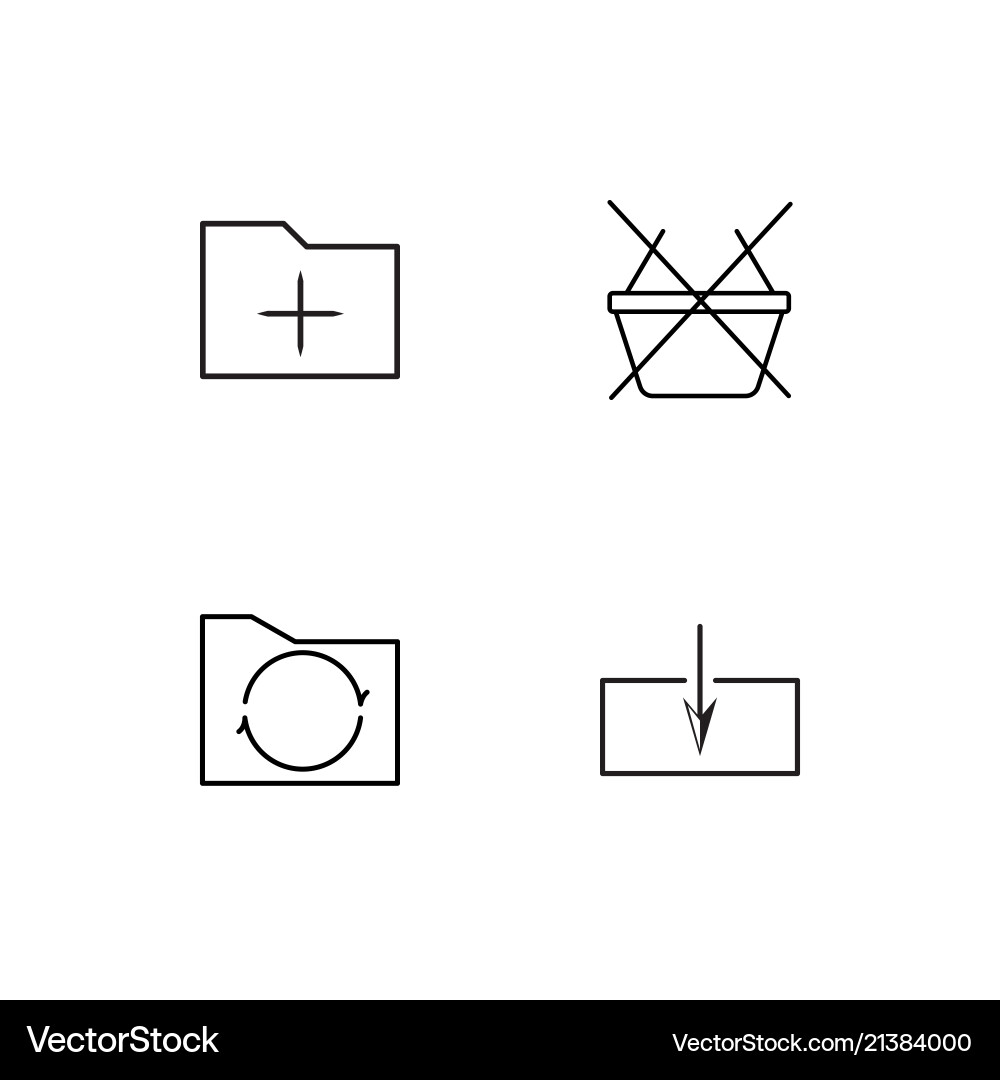 Essential linear icons set simple outline Vector Image