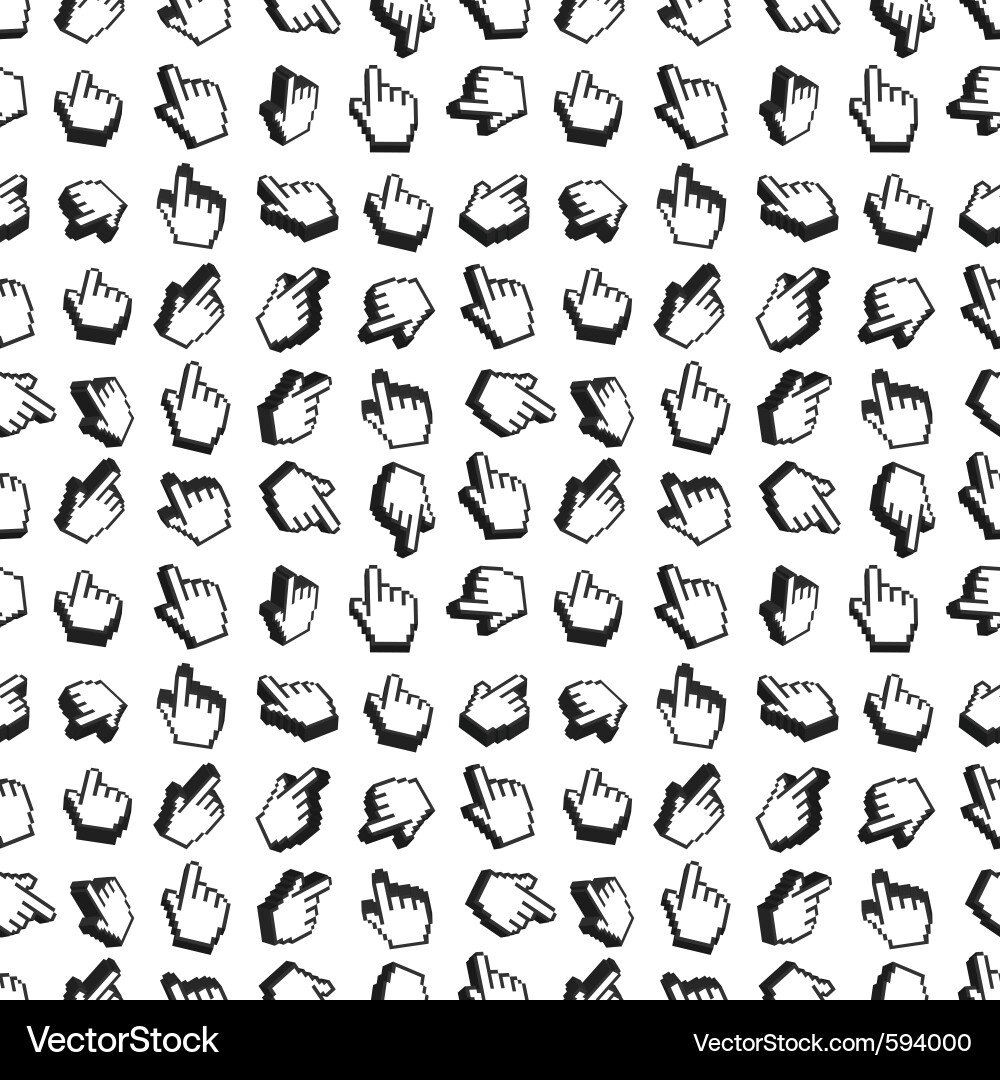 Hand Cursor Pattern Vector Image