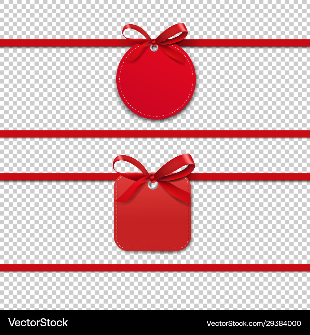 Label with ribbons set isolated transparent vector image