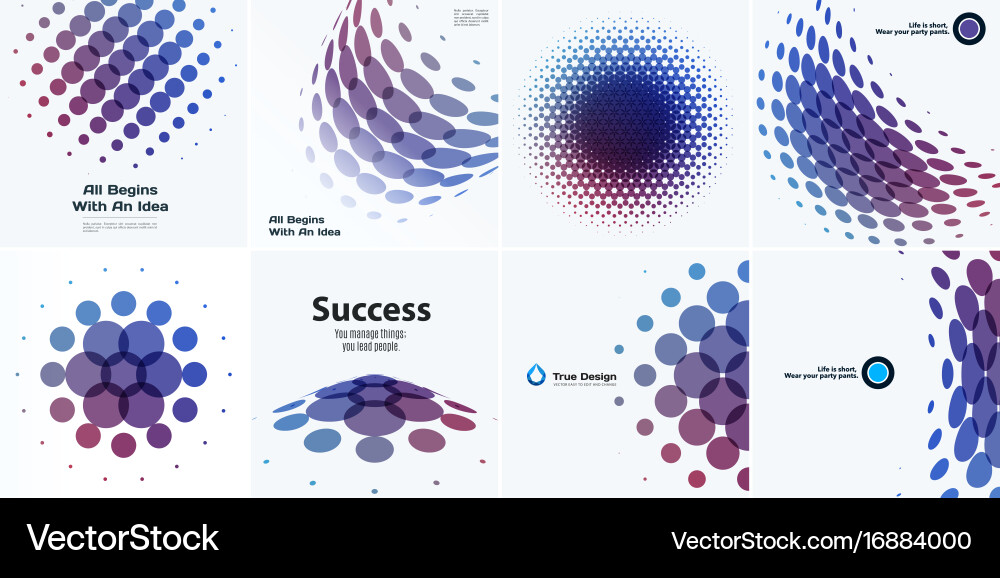 Mega set of abstract design round elements vector image