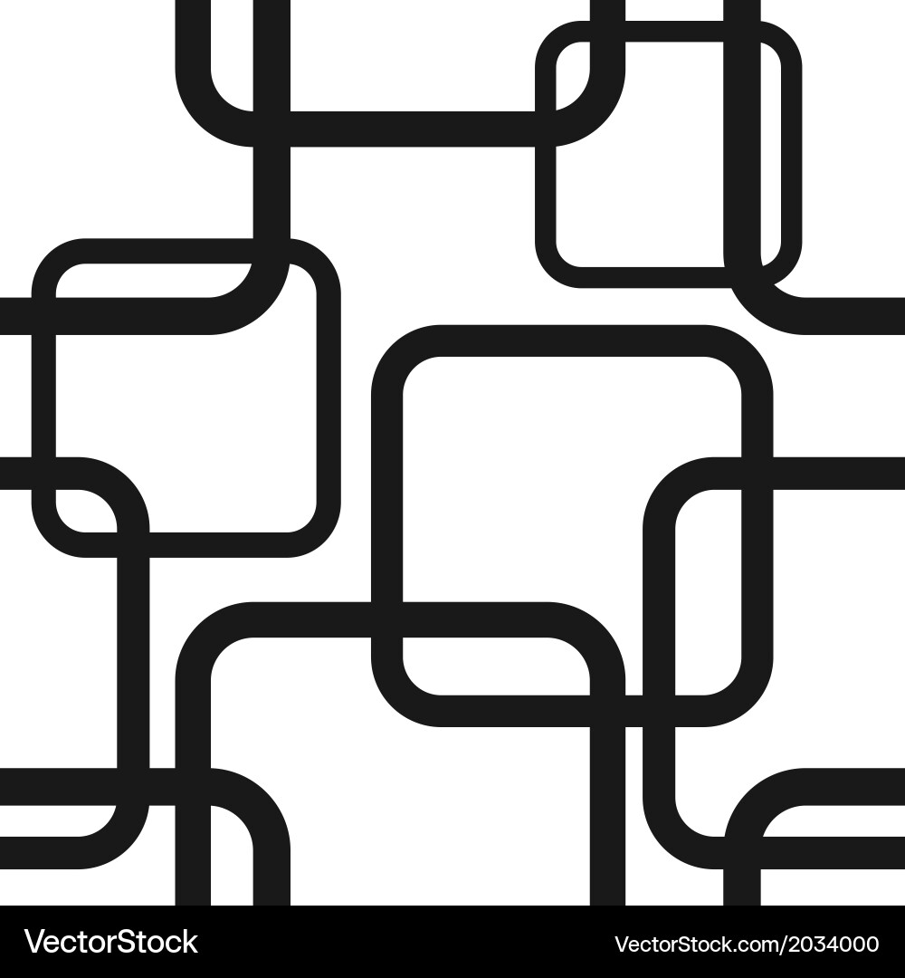 Retro Geometric Squares Pattern Vector Image