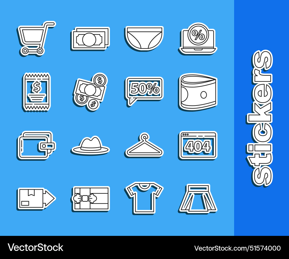 Set line skirt page with a 404 error stacks paper Set line skirt page with a 404 error stacks paper Vector Image