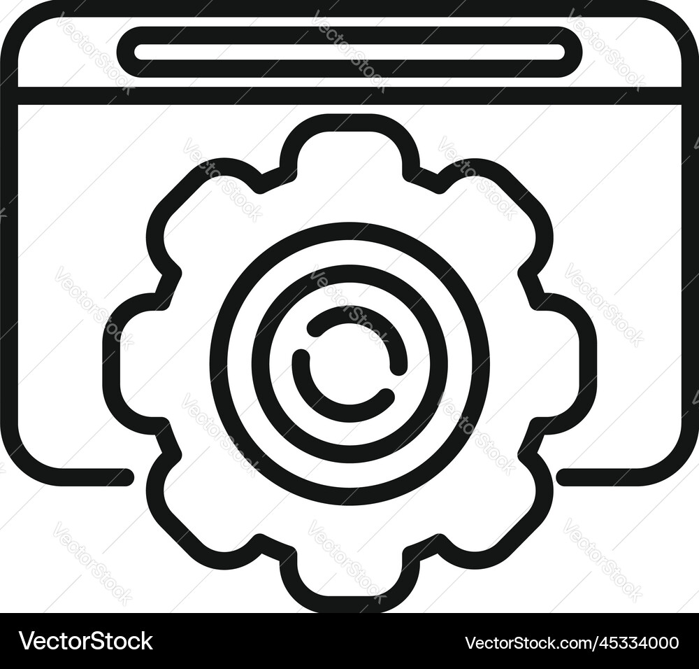 System backup icon outline data cloud System backup icon outline data cloud vector image