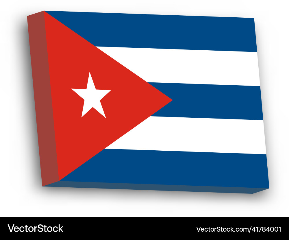 3d flag of cuba 3d flag of cuba Vector Image