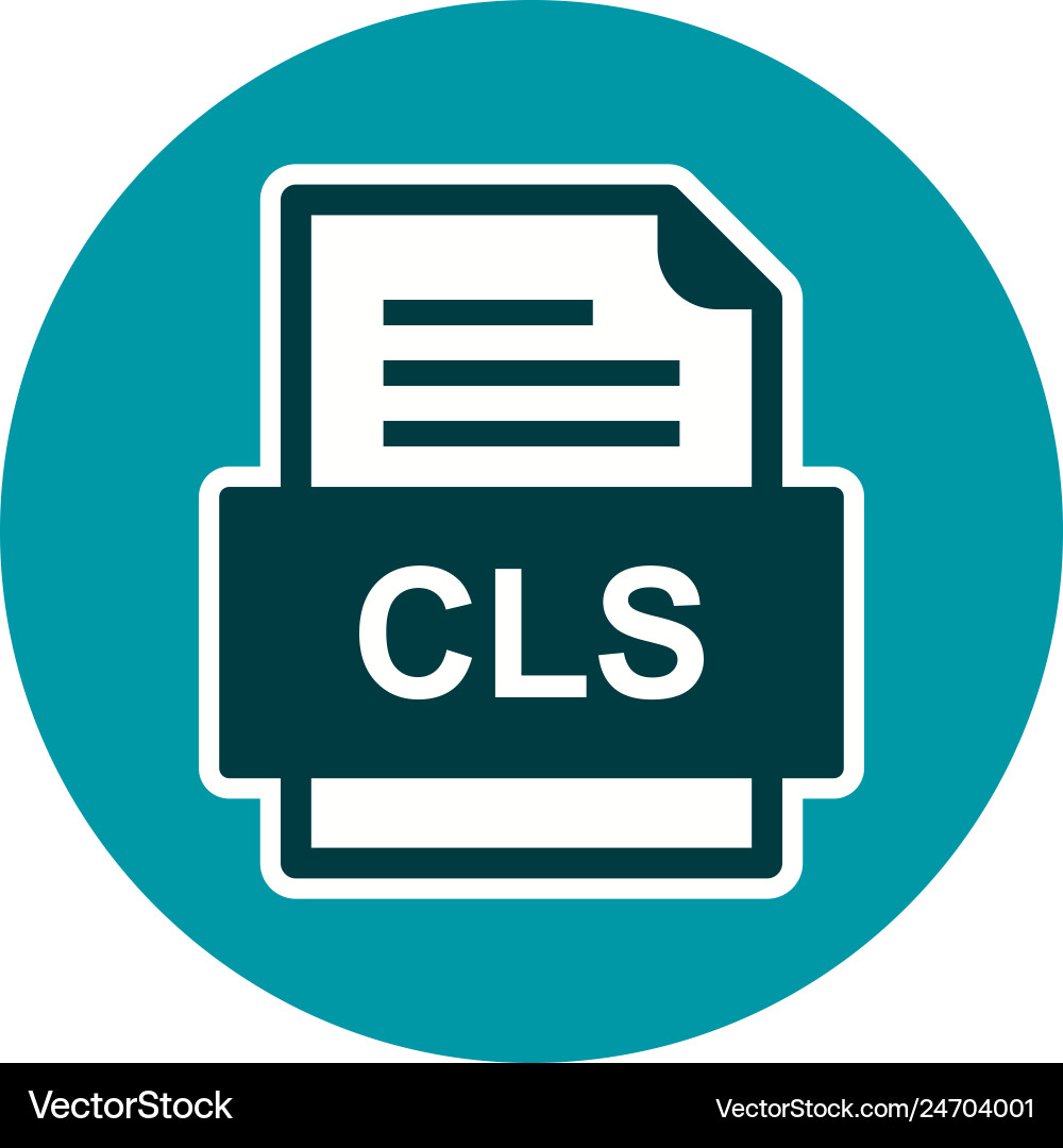 Cls file document icon Vector Image