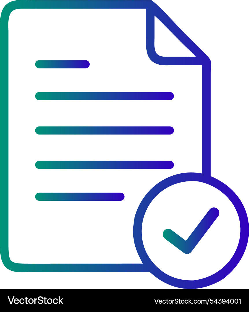 Document validated icon Vector Image
