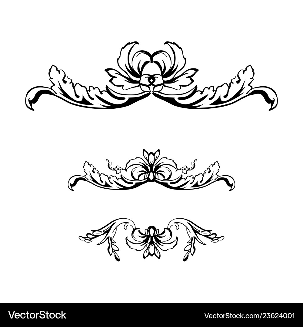 Flourish Textteiler set vintage style Flourish Textteiler set vintage style vektorbild