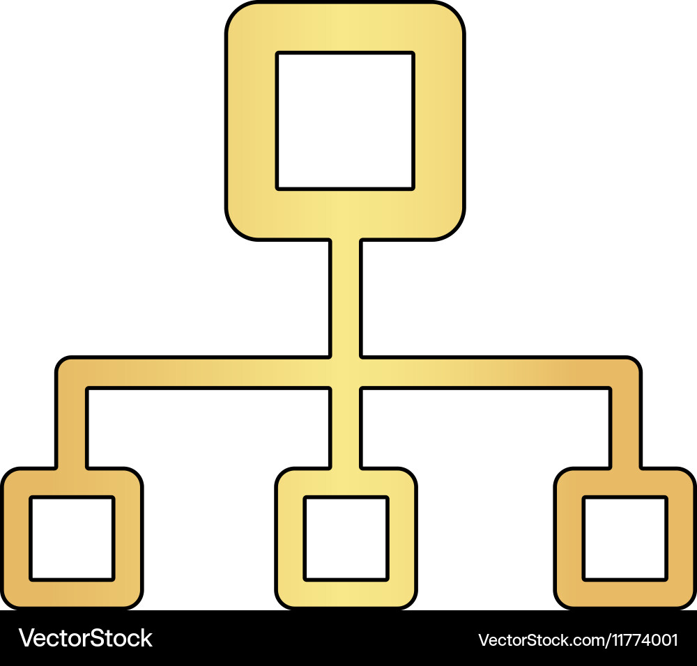 Flow chart computer symbol vector image