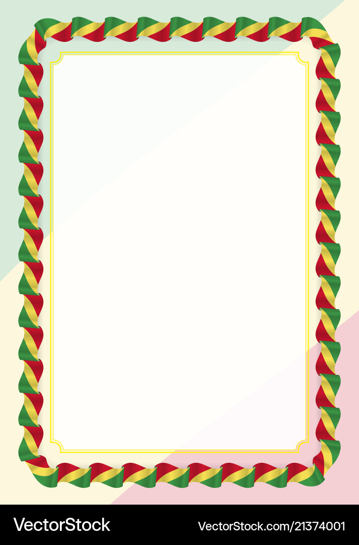 Frame and border of ribbon with congo flag Frame and border of ribbon with congo flag Vector Image