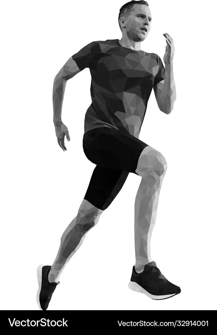 Man runner athlete run Royalty Free Vector Image
