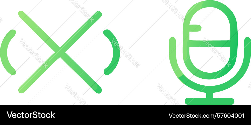 Microphone mute audio input off icon design vector image