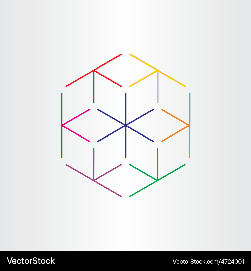 Nested Cube Illusions vector image
