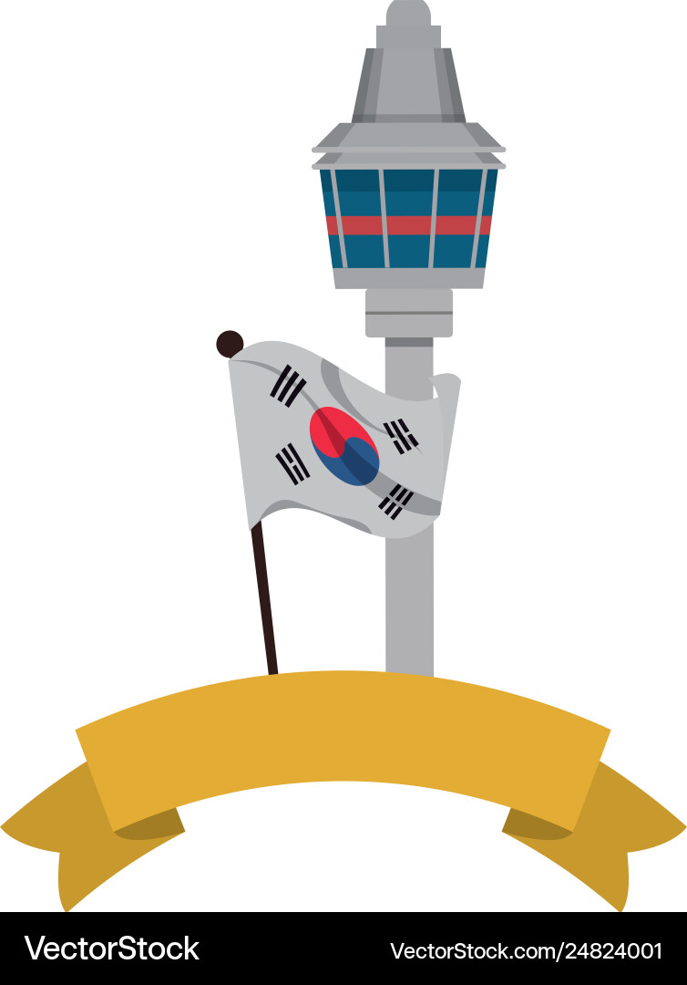 Seoul korean Turm vektorbild