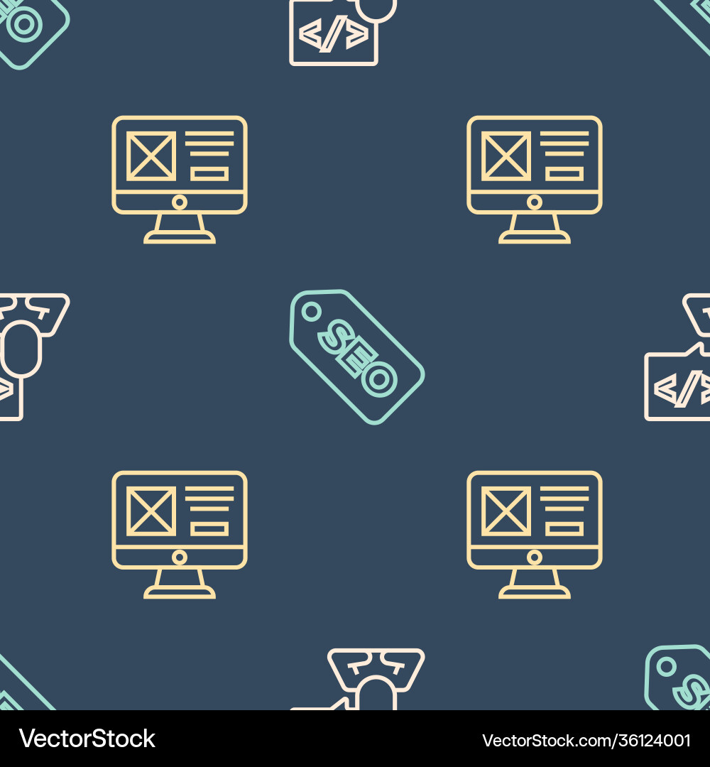 Set line front end development ui or ux design Set line front end development ui or ux design vector image