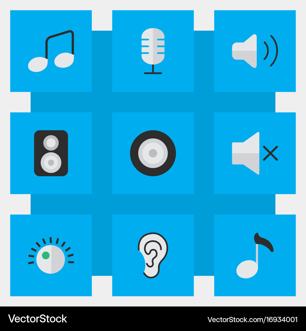 Set of simple icons element vector image
