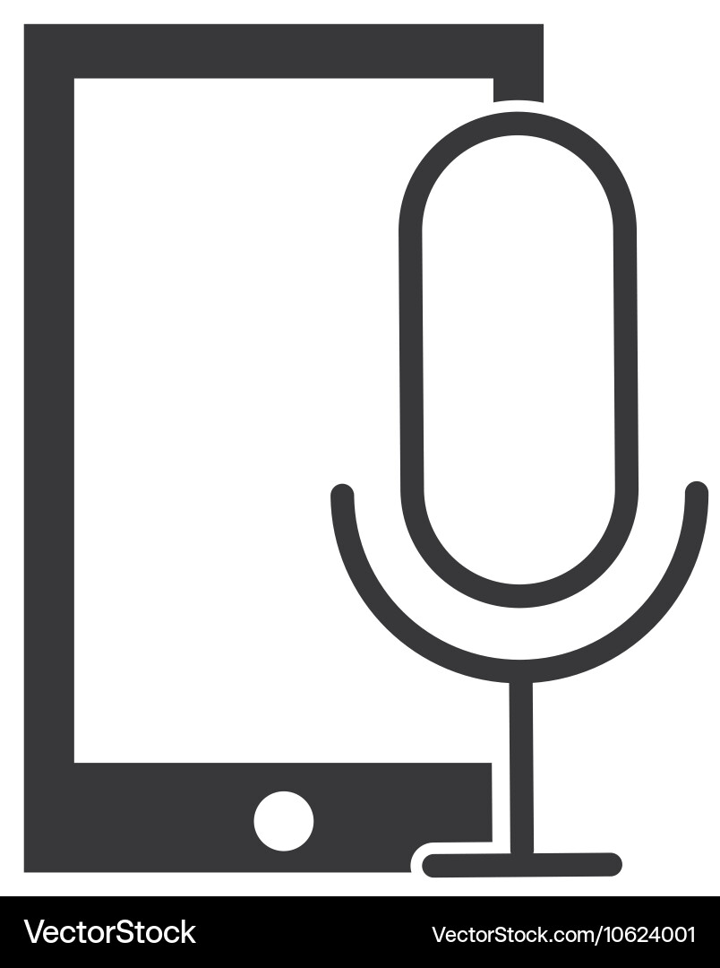 Smartphone with button audio menu Vector Image