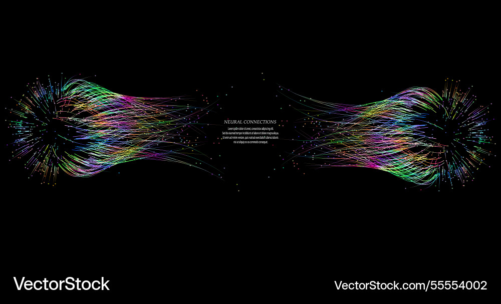 Abstract visualization of neural connections thin Abstract visualization of neural connections thin Vector Image