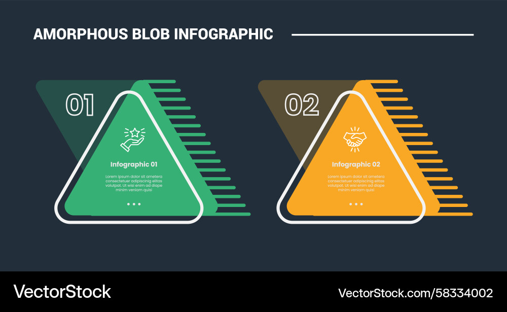 Amorphous Shape Process Diagram Vector Image