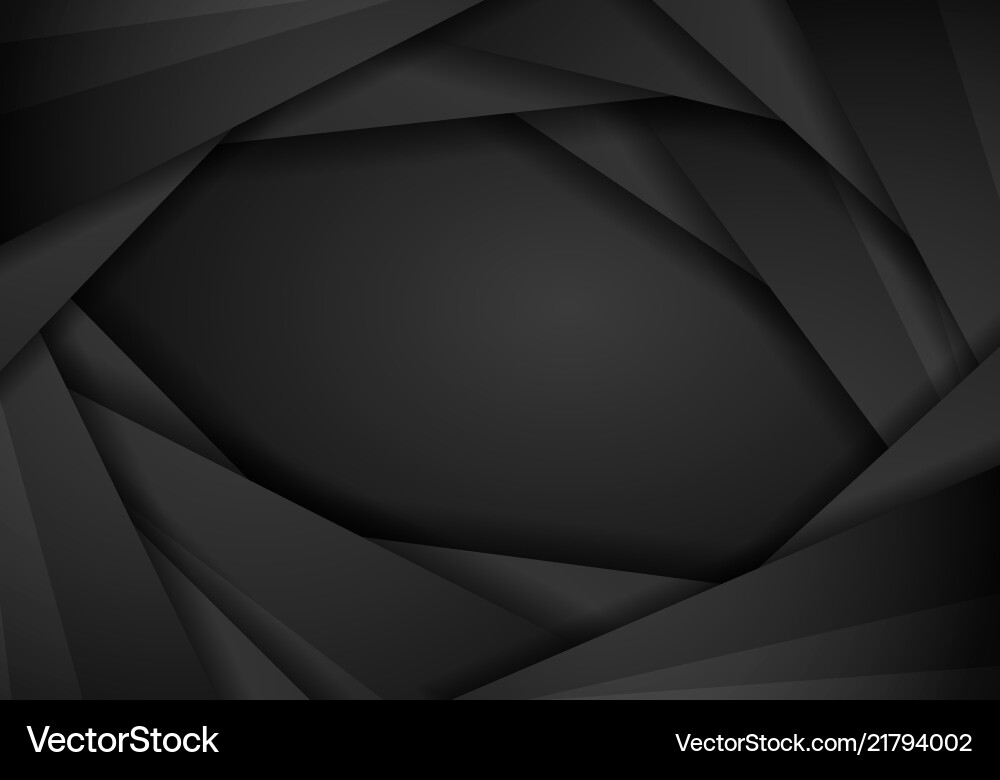 Black background overlap dimension grey message Black background overlap dimension grey message vector image