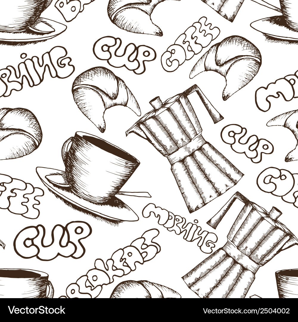 Braekfast pattern Vector Image