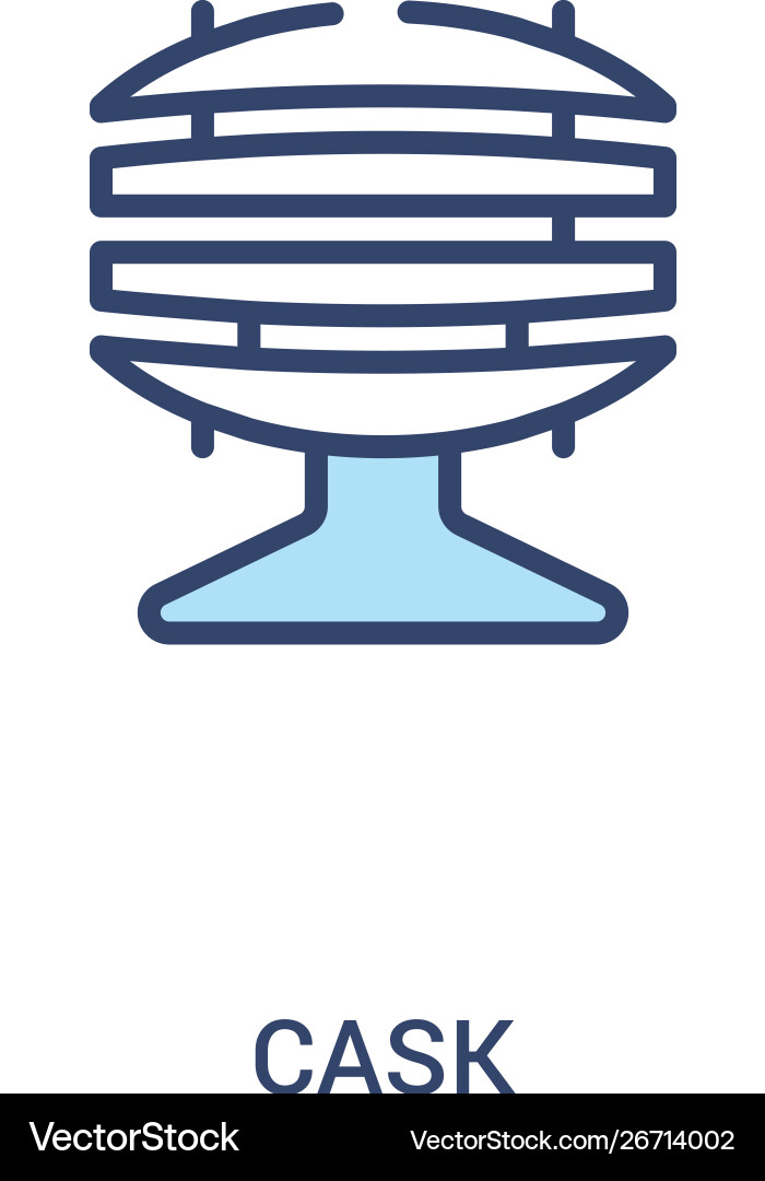 Cask concept 2 colored icon simple line element Cask concept 2 colored icon simple line element Vector Image