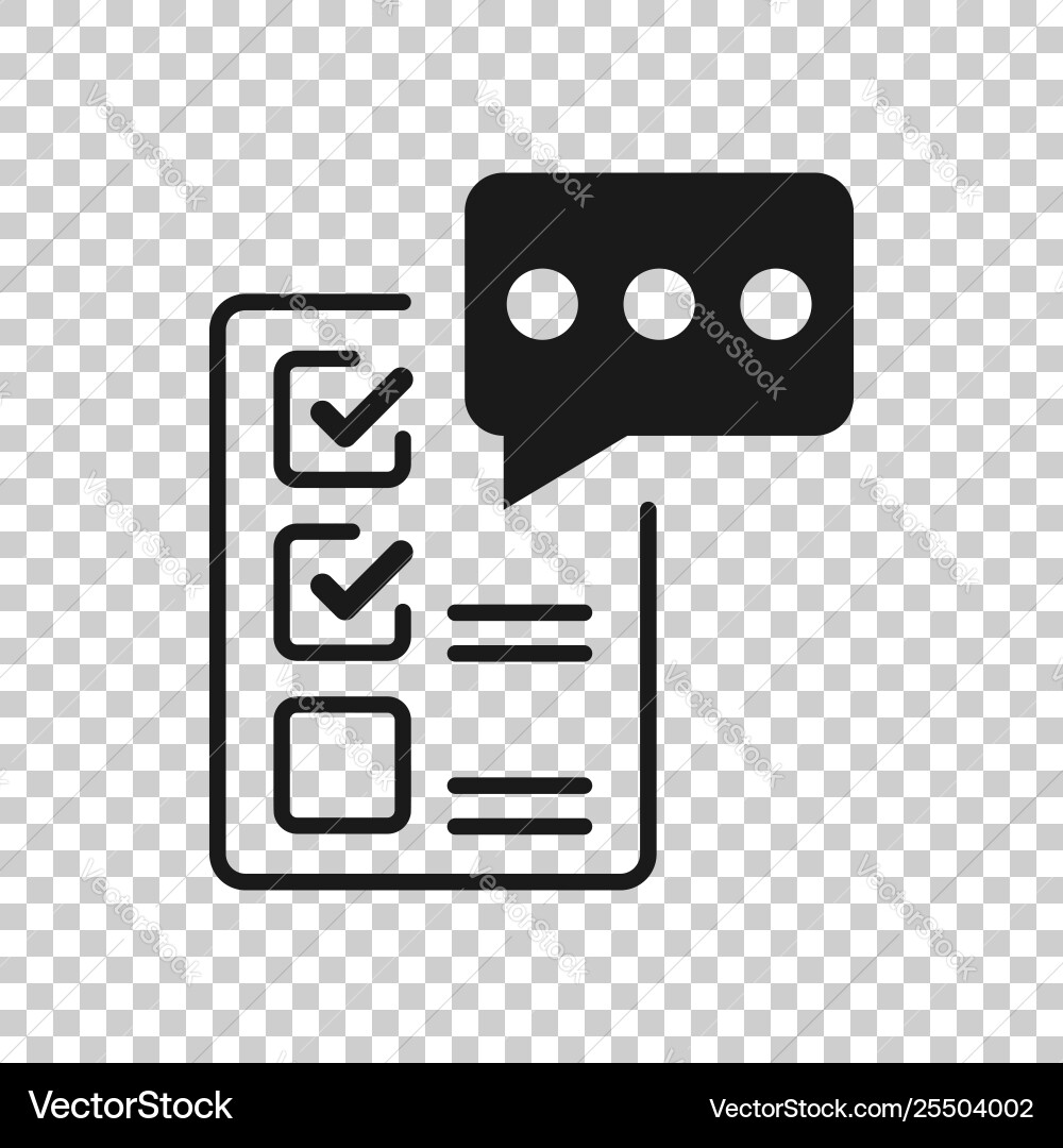 Checklist document sign icon in transparent style Vector Image