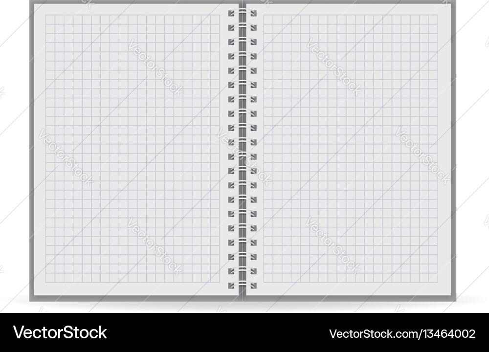 Clean notebook icon realistic style vector image