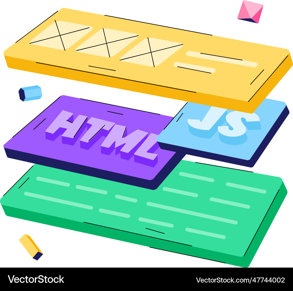 Coding Sprachen Vektorbild