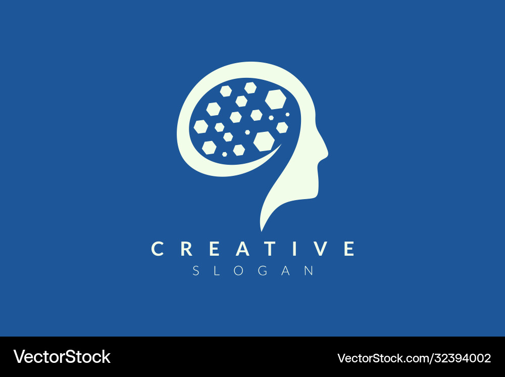 Design brain style with various abstract shape Design brain style with various abstract shape vector image