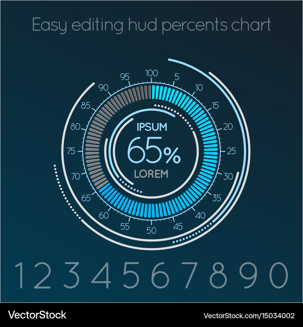Digital Percentage Scale - Progress Indicator vector image
