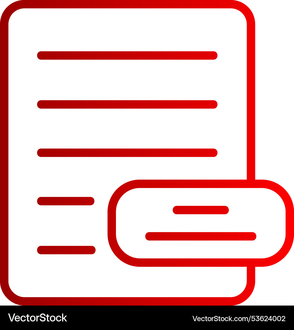 File format line gradient icon Vector Image
